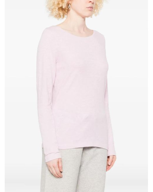 Marc O' Polo Pink Boat-neck Long-sleeve Top