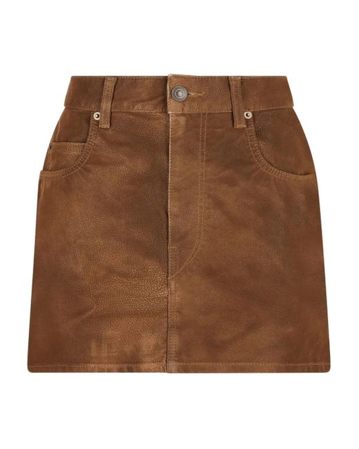 Kimmy five-pocket flared skirt Isabel Marant de color Brown