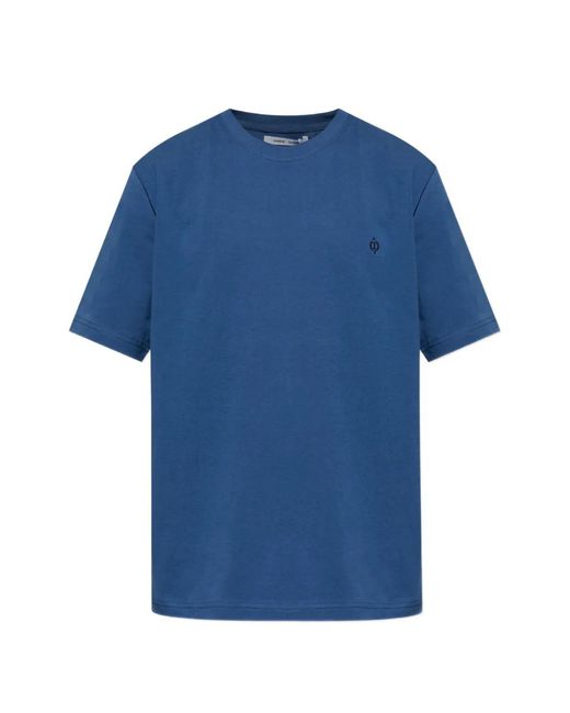 Samsøe & Samsøe Blue Saotto Embroidered T-Shirt for men