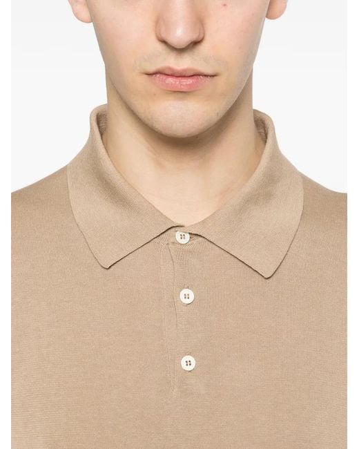 Zanone Natural Buttoned Polo Shirt for men