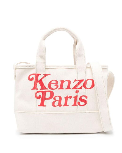 KENZO Pink Small Logo-print Tote Bag for men