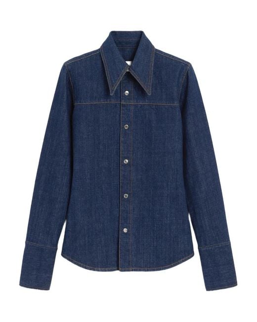 AMI Blue Sharp Collar Shirt
