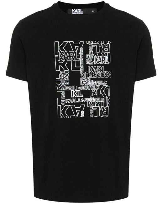 Karl Lagerfeld T-Shirt mit Logo-Print in Black für Herren