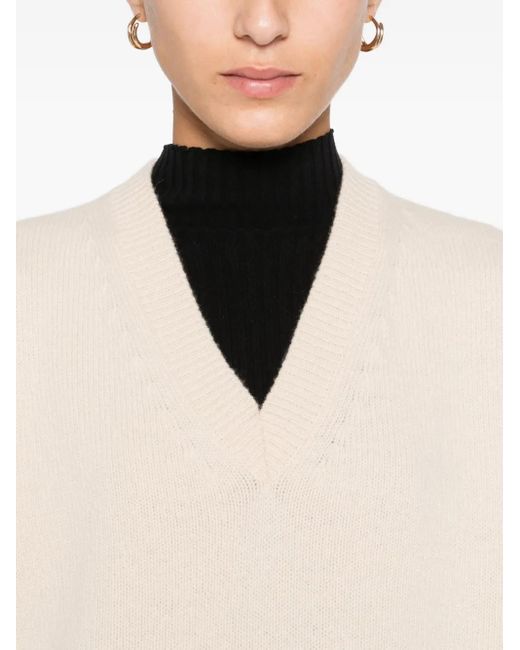 Gilet Con Scollo A V di Marella in Natural