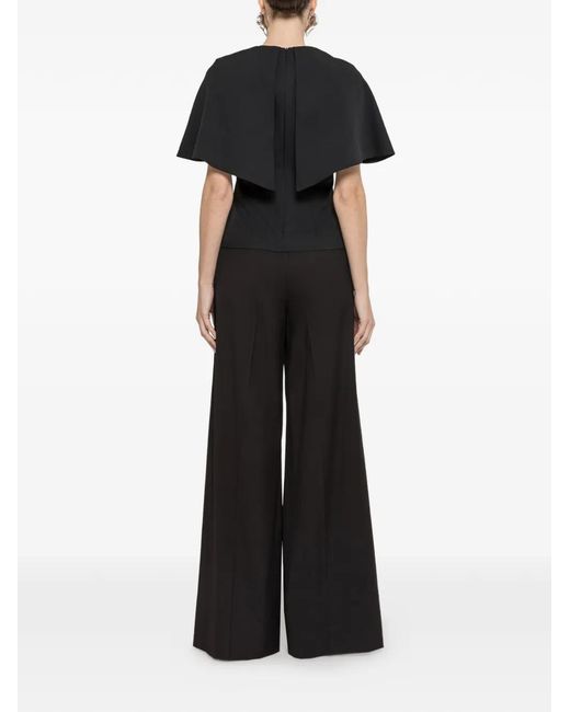Nissa Black Blouse À Design De Cape