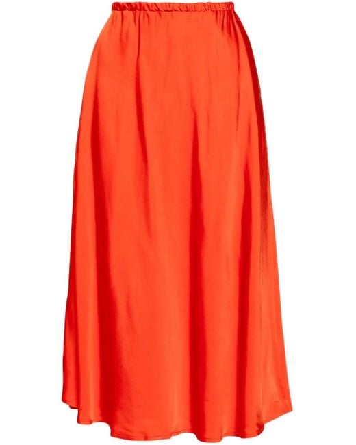 Jil Sander Orange Jupe À Coupe Mi-Longue