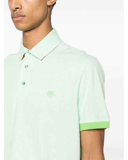T-shirt en coton à logo imprimé Etro pour homme en coloris Green