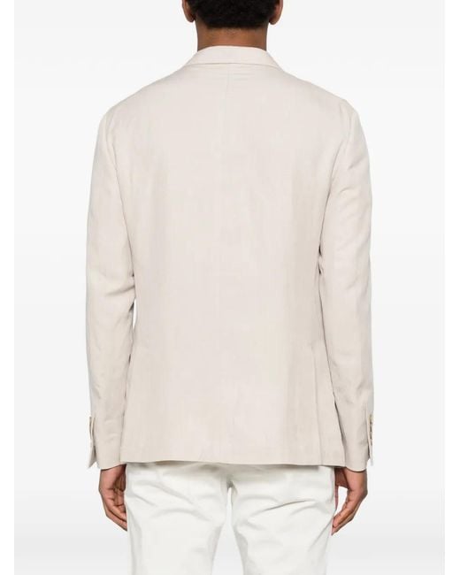 Eleventy White Single-Breasted Blazer for men