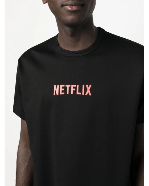 Junya Watanabe Black Printed Cotton T-shirt for men