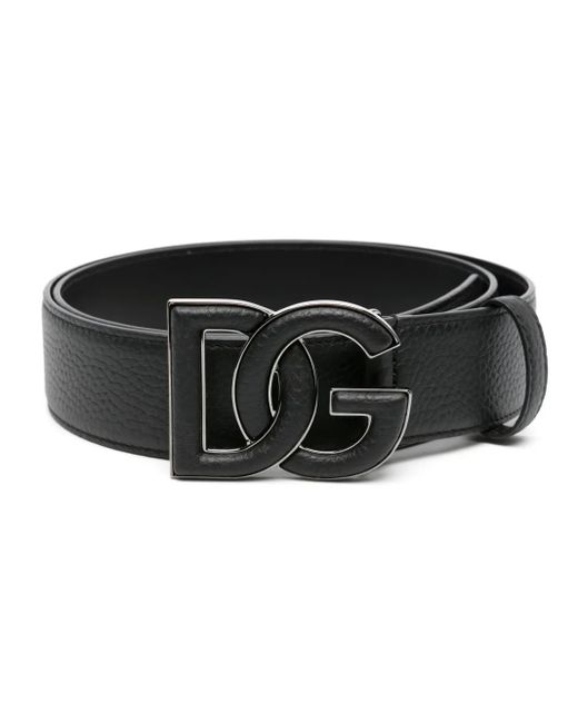 Dolce & Gabbana Black Logo Belt for men