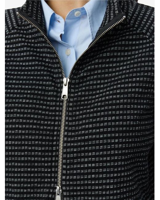 mfpen Black Check-Pattern Cropped Jacket