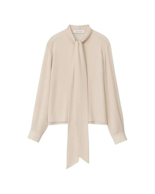 Iris Von Arnim Natural Blouse Samara En Soie