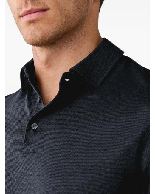 Hackett Blue Long-Sleeve Polo Shirt for men