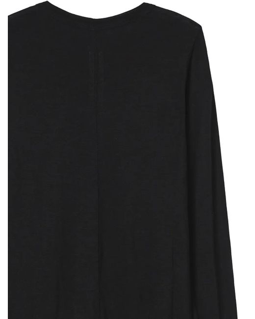 Rick Owens Black Slashed Levels Long-Sleeve T-Shirt
