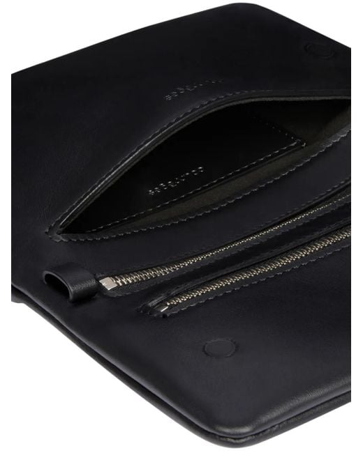 Courreges Black Cuff Leather Shoulder Bag