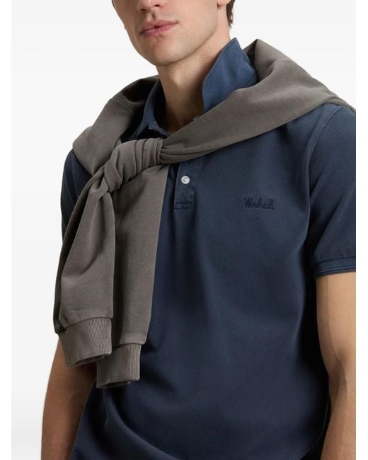 Woolrich Blue Mackinack Polo Shirt for men