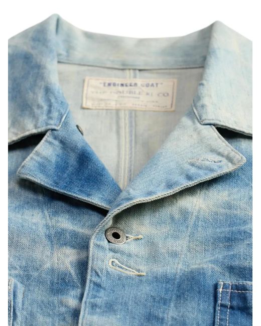 RRL Blue Buttoned Pocket Jacket for men