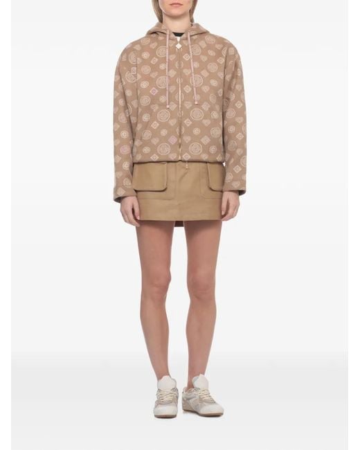 Casablanca Natural Monogram-Pattern Wool Hoodie
