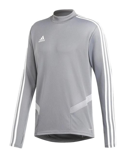 Adidas Gray Tiro19 Striped Sweater for men