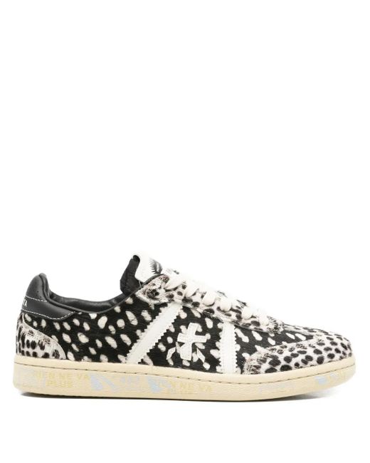 Premiata Black Sneakers Mit Logo-Patch