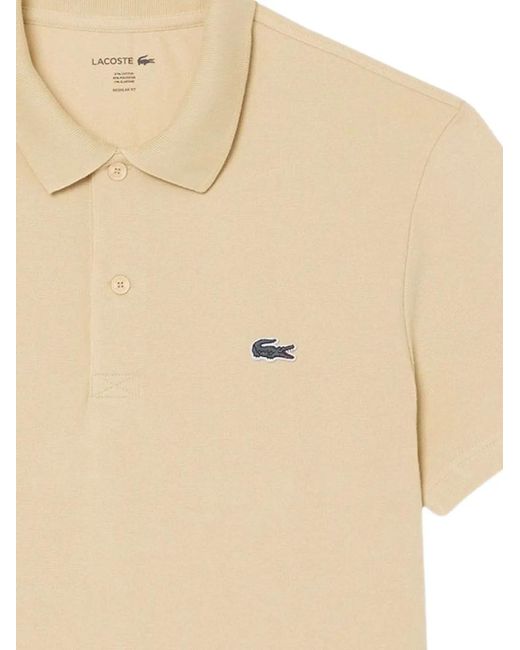 Lacoste Natural Regular-Fit Logo-Patch Polo Shirt for men