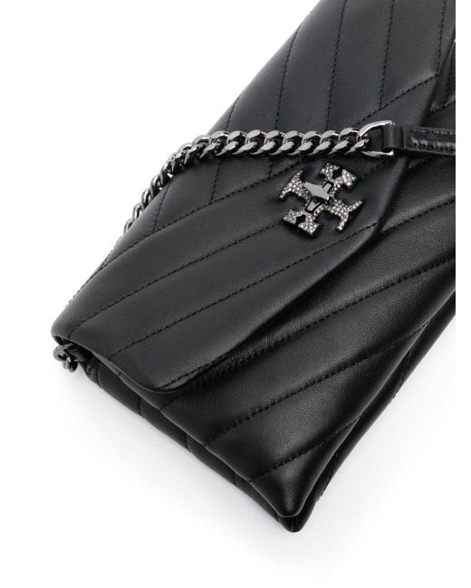 Tory Burch Black Small Kira Chevron Leather Bag