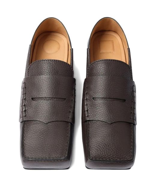 Jacquemus Gray Square-Toe Loafers for men