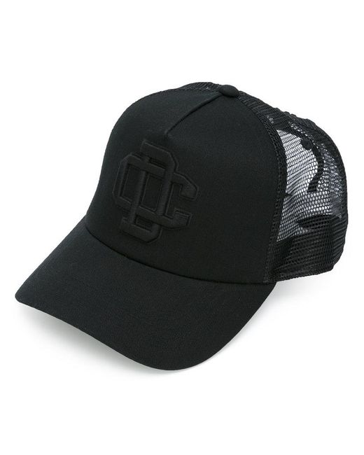 DSquared² Black Dc Logo Baseball Cap for men