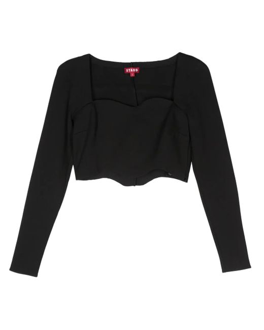 Staud Black Corde Top