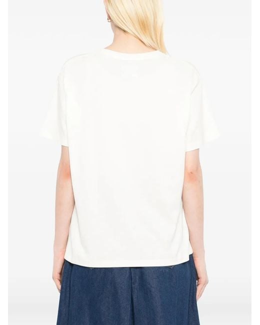 SPORT b. by agnès b. White Flower Label T-Shirt