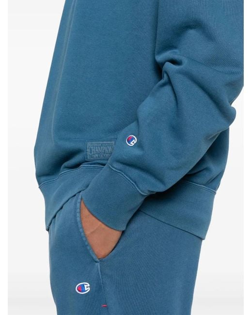 Champion Blue Logo-Patch Sweatshirt for men