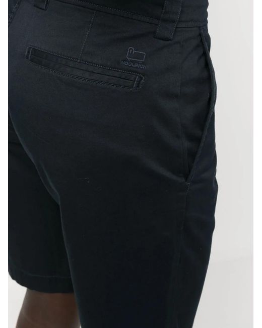 Woolrich Blue Cotton Shorts for men