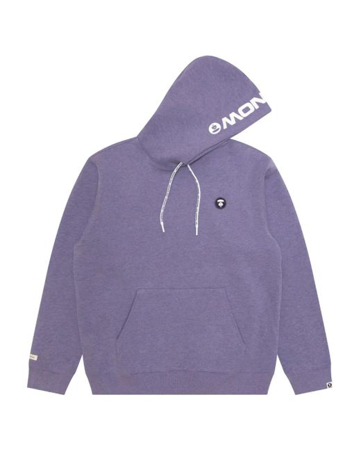 Aape By A Bathing Ape Purple Logo-Detail Long-Sleeves Hoodie for men