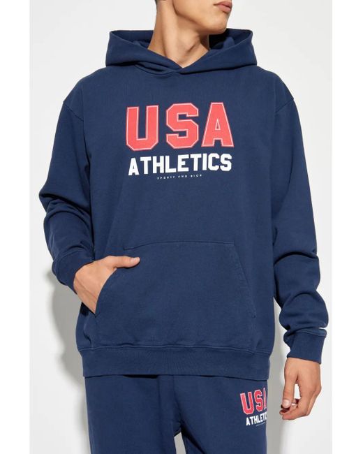 Sporty & Rich Blue Usa Athletics Hoodie