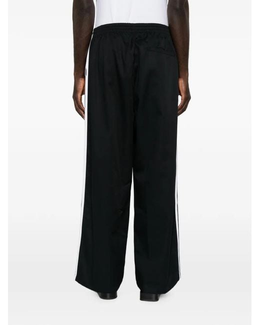 Adidas Black Side-Stripe Trousers for men