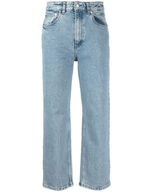 Filippa K Briony Straight-leg Cropped Jeans in Blue | Lyst