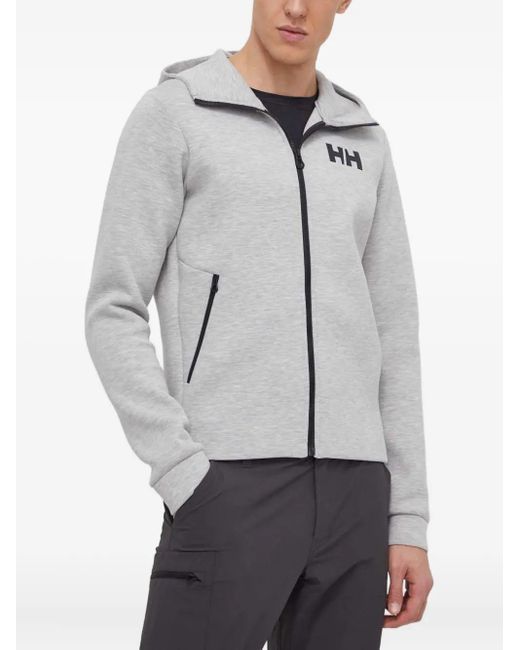 Helly Hansen Gray Hooded Zip-Fastening Sweatshirt for men