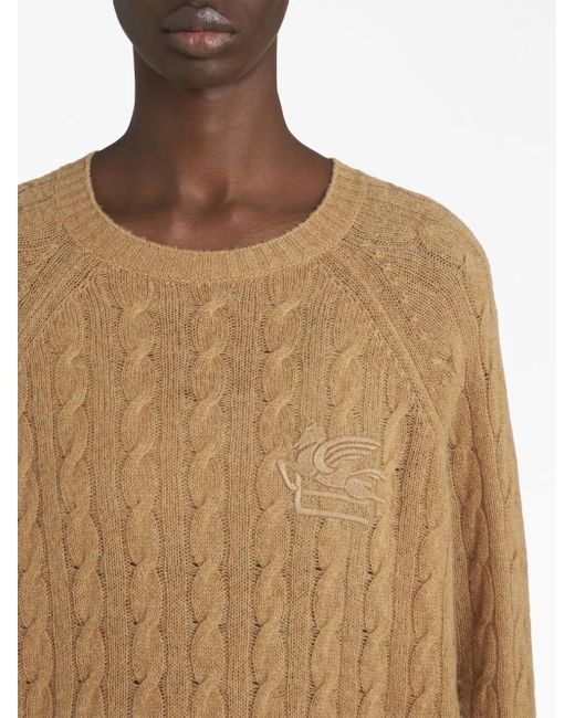 Etro ケーブルニット セーター Natural