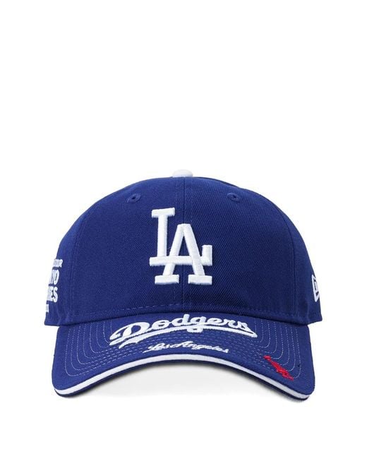 KTZ Blue 9Forty Mlb Logo-Embroidered Baseball Cap