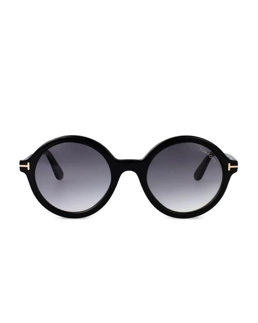 Tom Ford Black Nicolette Round-Frame Sunglasses
