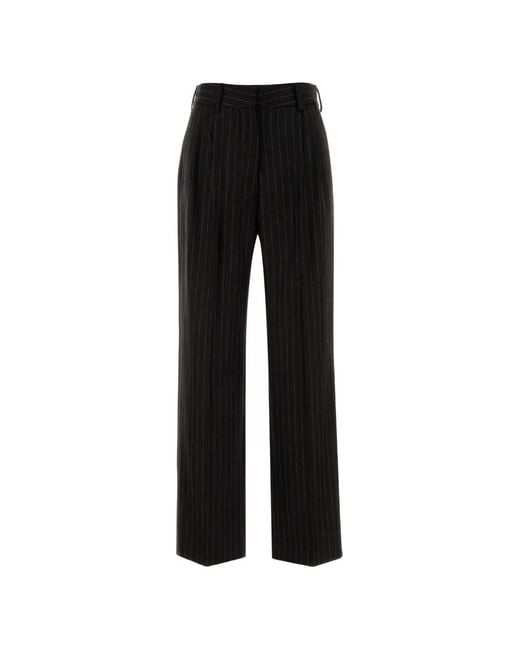Blazé Milano Black Lady Maud Fox Pinstriped Tailored Trousers