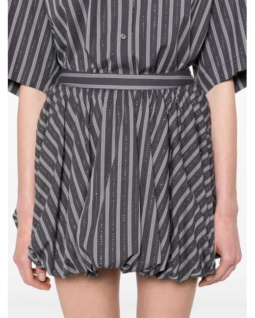 Falda corta a rayas Sandro de color Gray