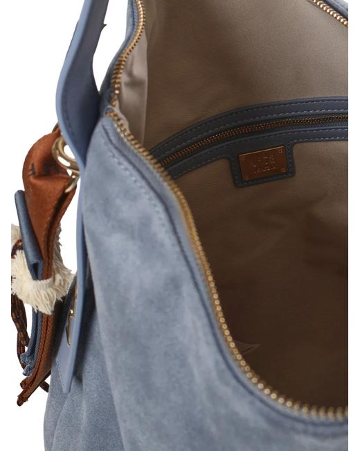 Borsa Tote Con Nappa di V73 in Blue