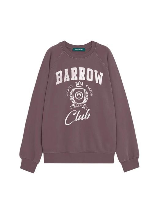 Barrow Men's Purple Graphic Crew-Neck Sweatshirt