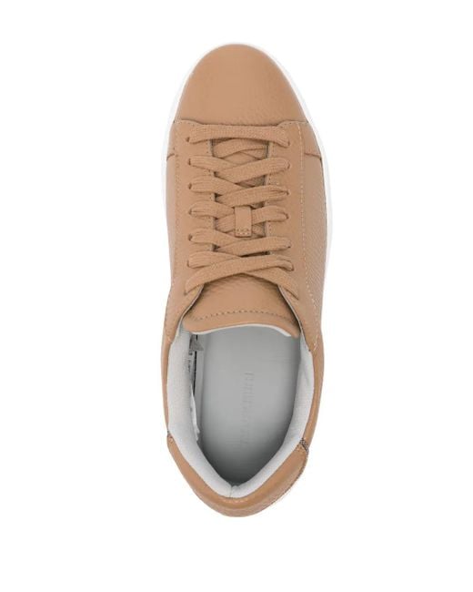 Fabiana Filippi Brown Lae-Up Leather Sneakers
