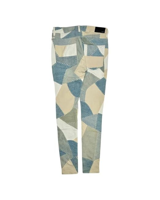 Amiri Blue Patchwork Jeans for men