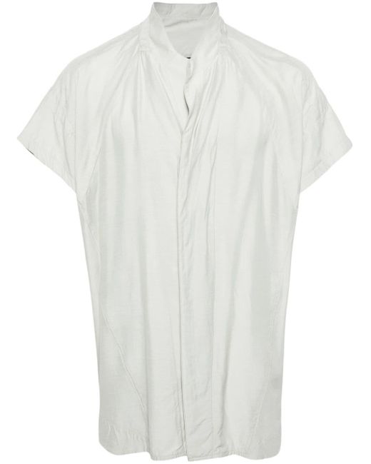 Julius White Panelled Short-sleeved Shirt for men