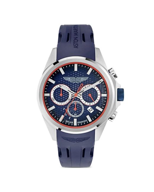 Aston Martin Watches Blue Montre Chronographe 44 Mm À Énergie Solaire for men