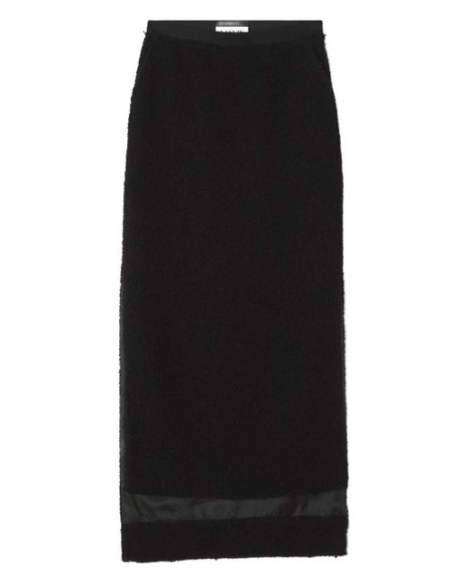 Lanvin Black Textured Skirt