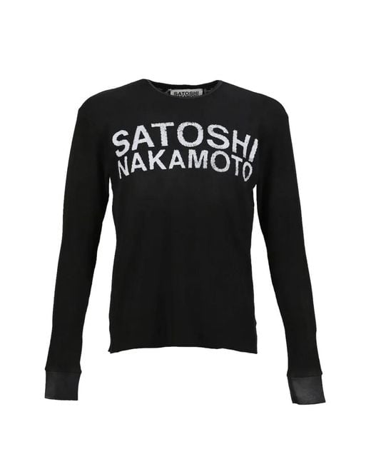 Satoshi Nakamoto Black Logo Long-Sleeve T-Shirt for men